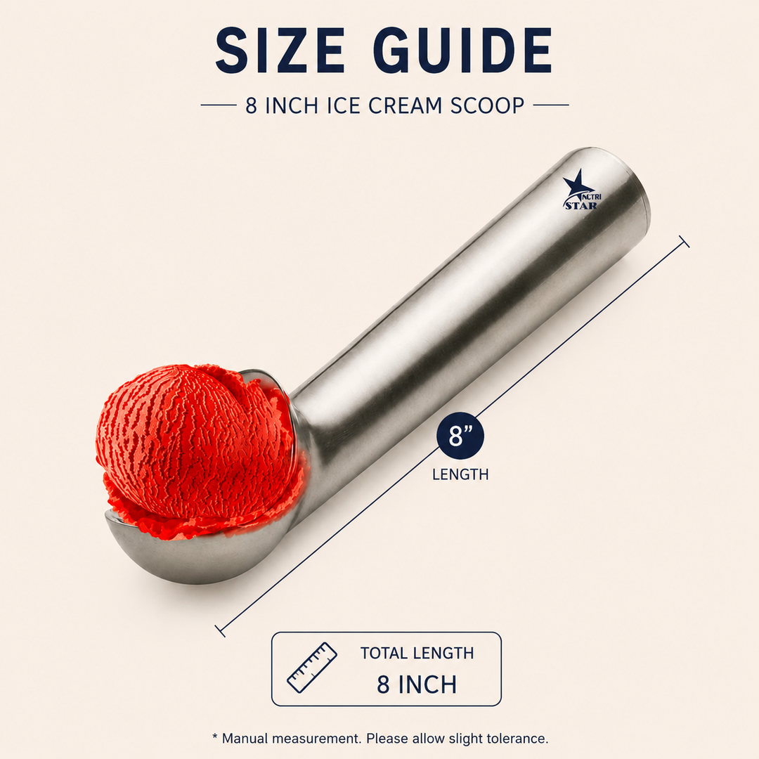 Nutristar stainless steel ice cream scoop for frozen desserts