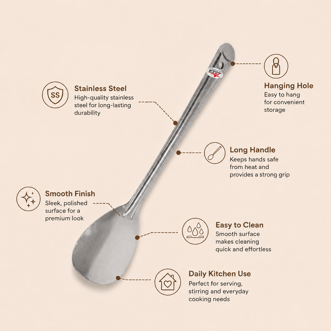 Nutristar stainless steel serving spoon kitchhen purpose.