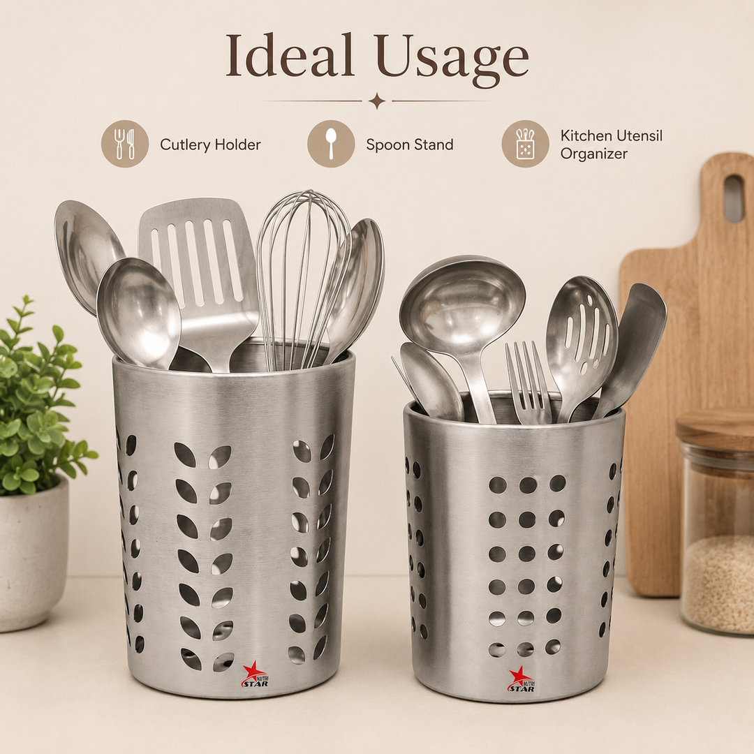 Nutristar stainless steel utensil holder and cutlery stand
