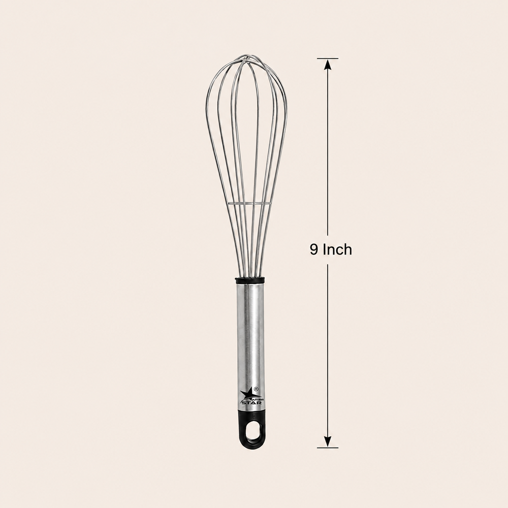 Nutristar stainless steel balloon whisk 9 inch kitchen egg beater
