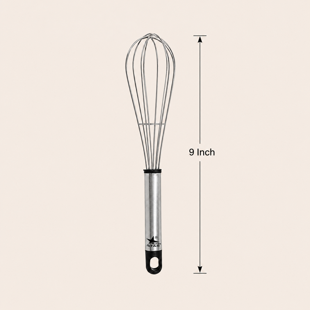 Nutristar stainless steel balloon whisk 9 inch kitchen egg beater