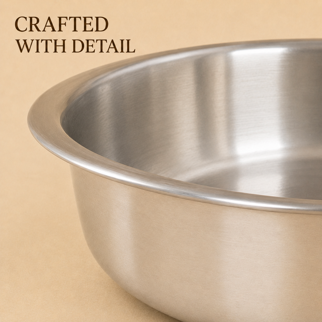 Tapash Triply Stainless Steel Shallow Pot with Lid