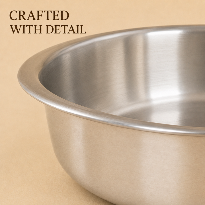 Tapash Triply Stainless Steel Shallow Pot with Lid
