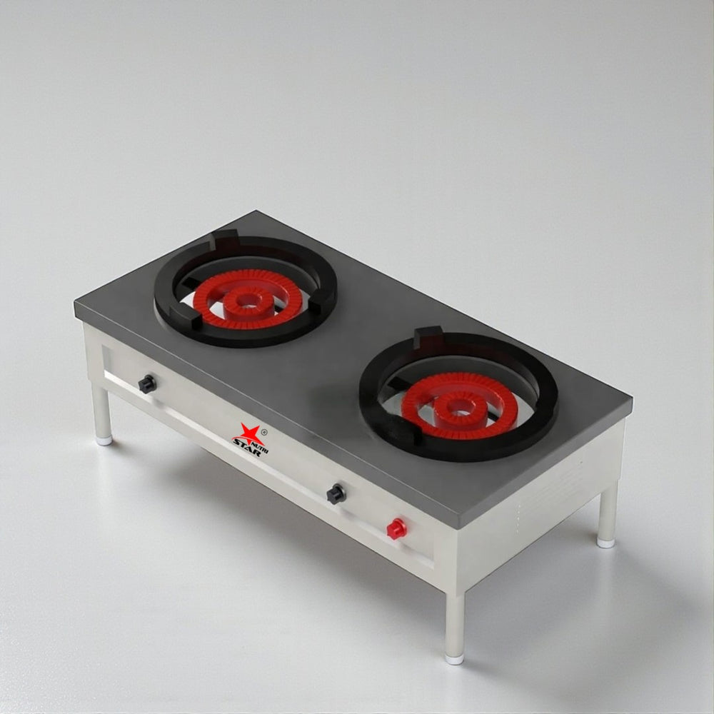 Stainless Steel Double Jalebi Burner Range Stove