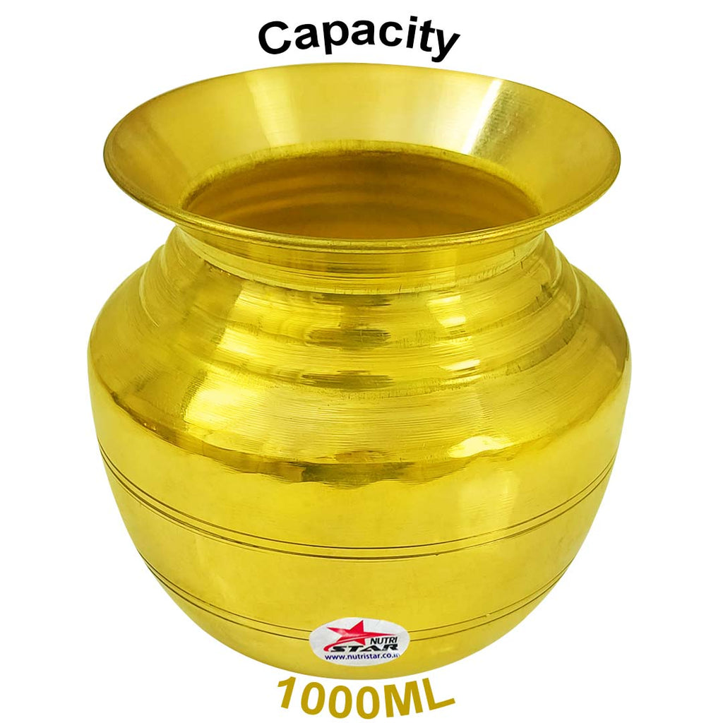 Brass Lota for Puja, Pooja Lota for Special Occasions, Pack of 1.