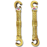 Brass Swing Jhula Chain, Design:- Double Peacock, Indoor Hanging Link, 6' Feet. Set of 4.