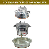 Copper Irani Tea Set Samawar & Copper Patila. Hyderabadi Irani Chai Set.