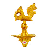 Brass Diya Inauguration Oil Lamp, Mahabharat Peacock Diya, Kuthuvillaku, Pack of 1.