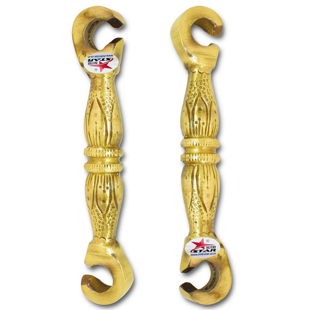 Brass Swing Jhula Chain, Design:- Double Peacock, Indoor Hanging Link, 6' Feet. Set of 4.