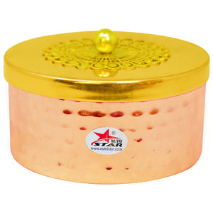 Gift Box Gold Plated Chocolate Box, Cylindrical shape (Set of 10)