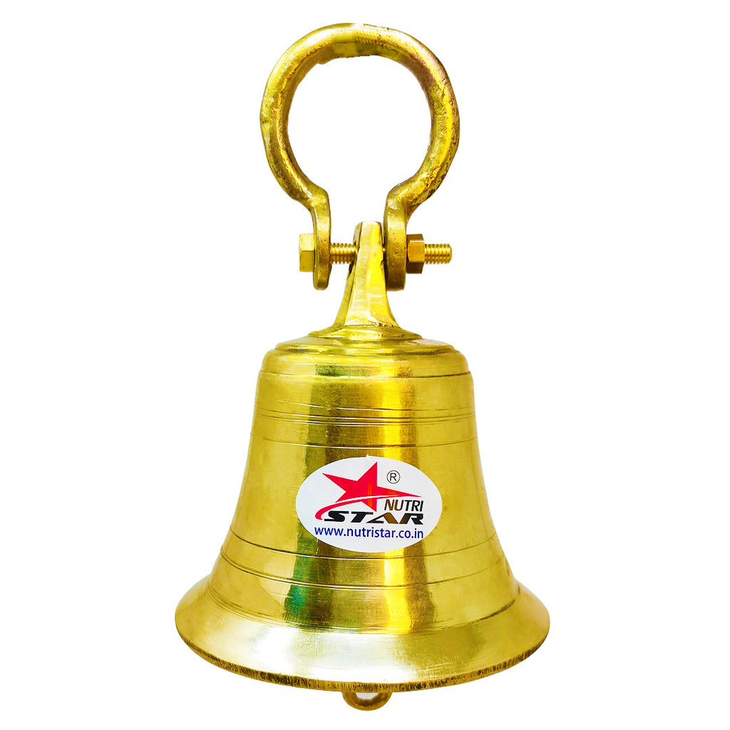 Nutristar Brass Hanging Bell with Chain. Premium Decorative Bell