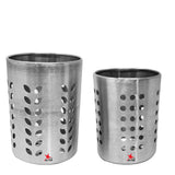 Stainless Steel Cutlery or Flatware Holder Cup, Set of 2.