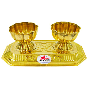 Brass Bowls Chandan Bowls Holder Gift Item (Set of 12)