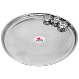 Mandi Plate Stainless Steel Diameter 26 Inch and 3 bowls