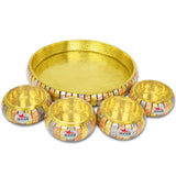 Gift Item, refreshment box,  round dry fruit box, Four Bowl set (Set of 6)