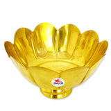 Brass Bowl Fruit Bowl, Lotus Design, Kamal Bowl, Colour Gold. (Set of 12)