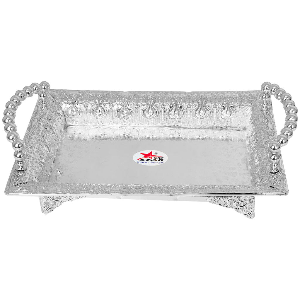 German Silver Tray, Multipurpose Tray For Special Ocassions, Pack Of 1