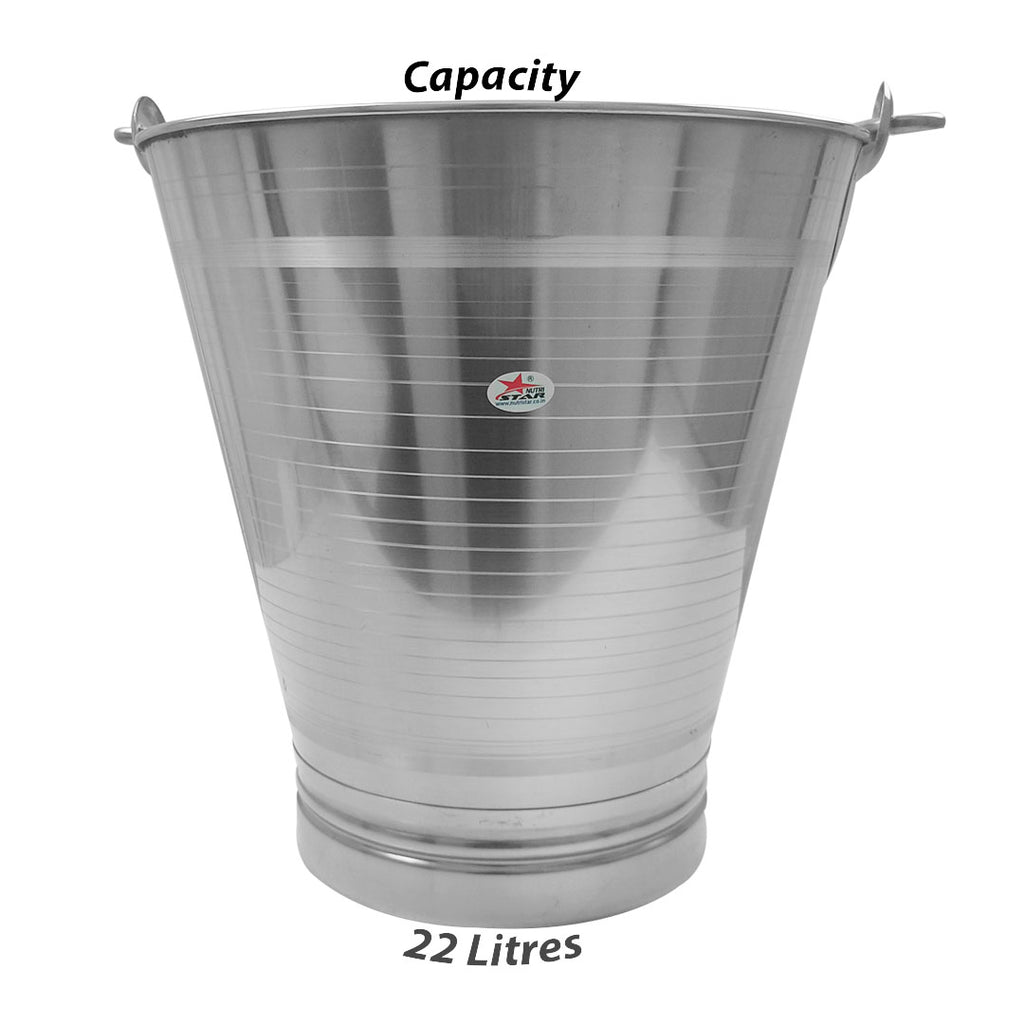 Stainless Steel Bucket, Multipurpose Water Storage Container.