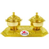 Sindoor Box Brass, Kumkum Bowls, Gift Item, (Set of 12)