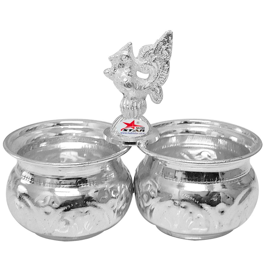 GOLDGIFTIDEAS Four Silver Plated Brass Antique Cup Saucer Set, Best Wedding  Gift