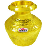 Brass Ashtalakshmi Kalash, Premium Brass Water Pot for Special Occasions.