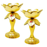 Brass Kuber Diya for Gift Pooja Accessories for Home Temple (Set of 12)