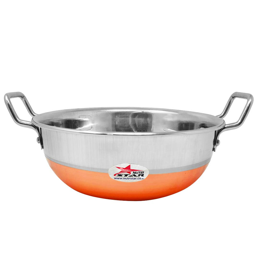 Home Stainless Steel Kadhai With Copper Bottom – Nutristar