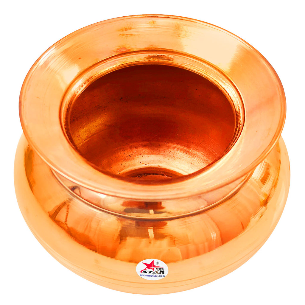 Copper Water Pot, Premium Pot for Water Storage, Pack of 1.