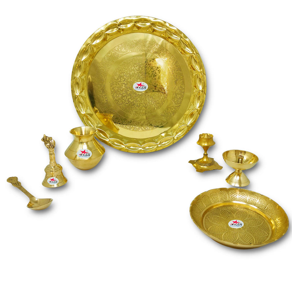Stunning brass pooja thali for Decor and Souvenirs 