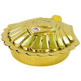 Sindoor Box, Brass Peacock Shell Design, Gift Item (Set of 12)