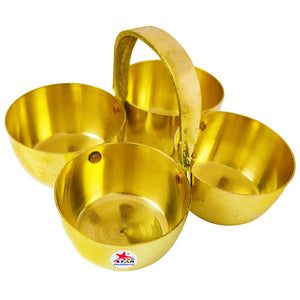 Brass Chopala, Brass Pooja Ingredients Holding Bowls (Set of 5)