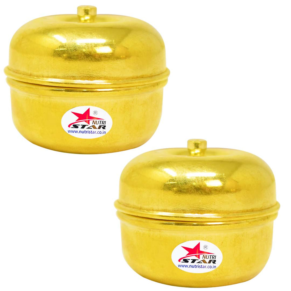 Sindoor Box Brass, Apple Sindoor Box (Set of 12)