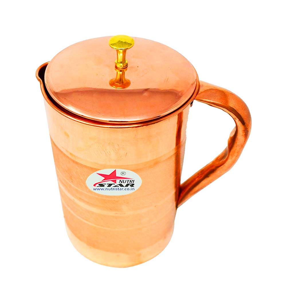 copper jug with lid