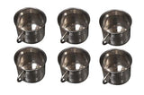 SIX Tea Cups Set of 6 Stainless Steel - Nutristar