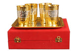 Brass Glasses with Tray - Nutristar