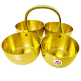 Brass Chopala, Brass Pooja Ingredients Holding Bowls (Set of 5)