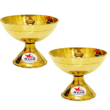 Brass Diya, Decorative Oil Lamp (Set of 12)