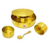 Masala Box, Brass Masala Dabba, Spice Container with 7 Compartments, 7 Inch