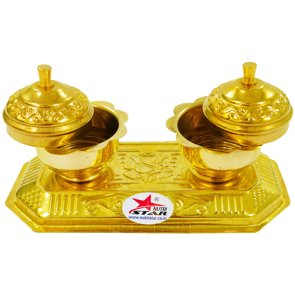 Sindoor Box Brass, Kumkum Bowls, Gift Item, (Set of 12)