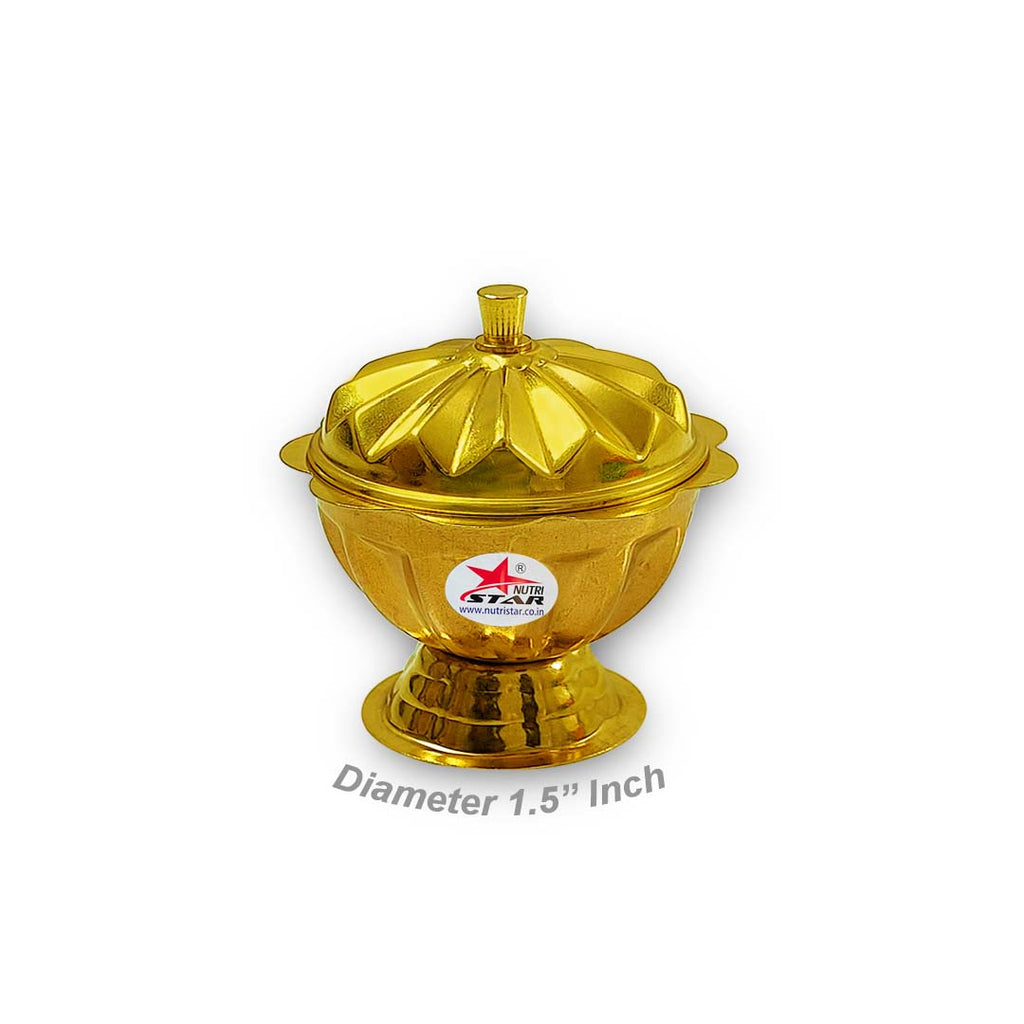 Sindoor Box Brass, Kumkum Holder, Diamond Sindoor (Set of 12)