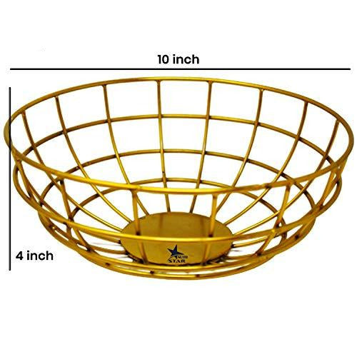 Nutristar Metal Wire Fruit basket | Flower Basket Diameter (10 Inch 12 Inch 14 Inch ) - Nutristar