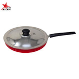 Non Stick Fry Pan with Handle and Stainless Steel Lid, Thickness - 2.6 MM.