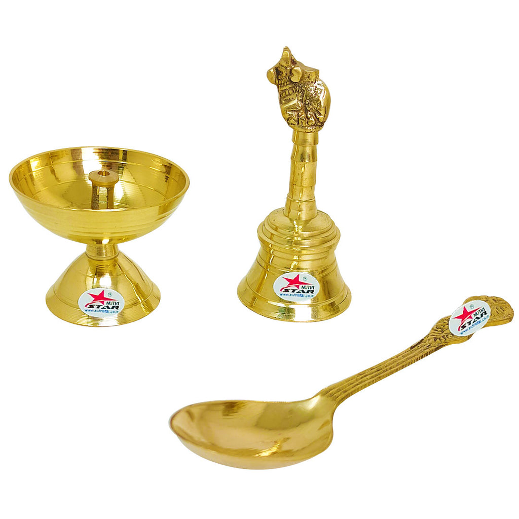 Brass Puja Thali Set, Puja Items