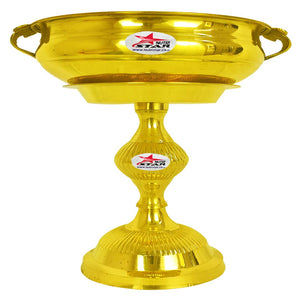 brass urli bowl and stand