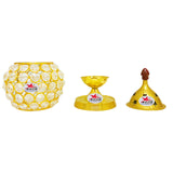 Crystal Diya, Brass Oil lamp/Diya, Diwali Diya (Set of 10)