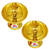 Brass Diya, Decorative Oil Lamp (Set of 12)