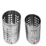 Stainless Steel Cutlery or Flatware Holder Cup, Set of 2.