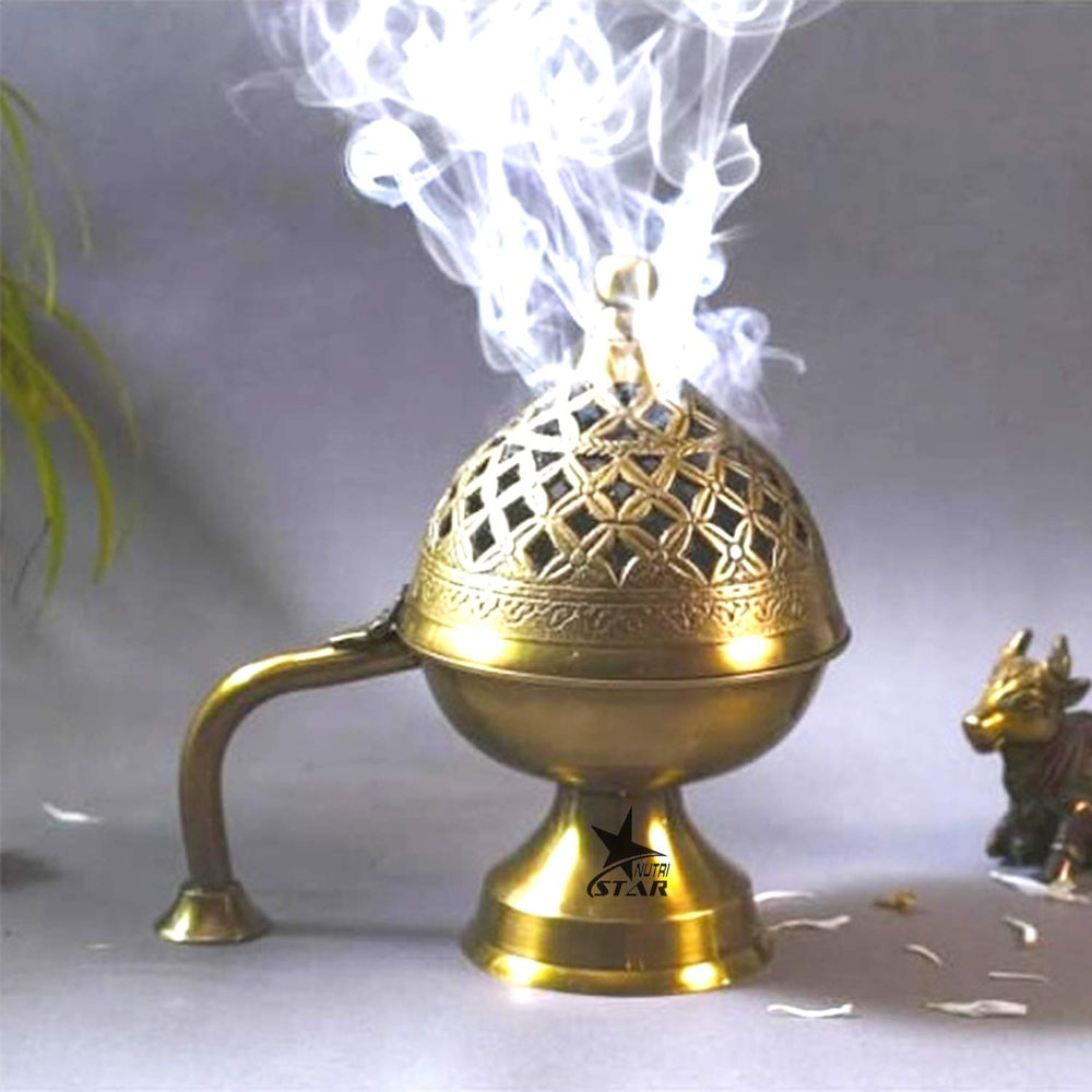 Brass Antique Look Thurible (Oud Daan). for Burning Oud and Aromatic Compounds.