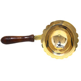 Brass and Wooden Handle Pooja Dhoop Akhand Diya. Pack of 1.