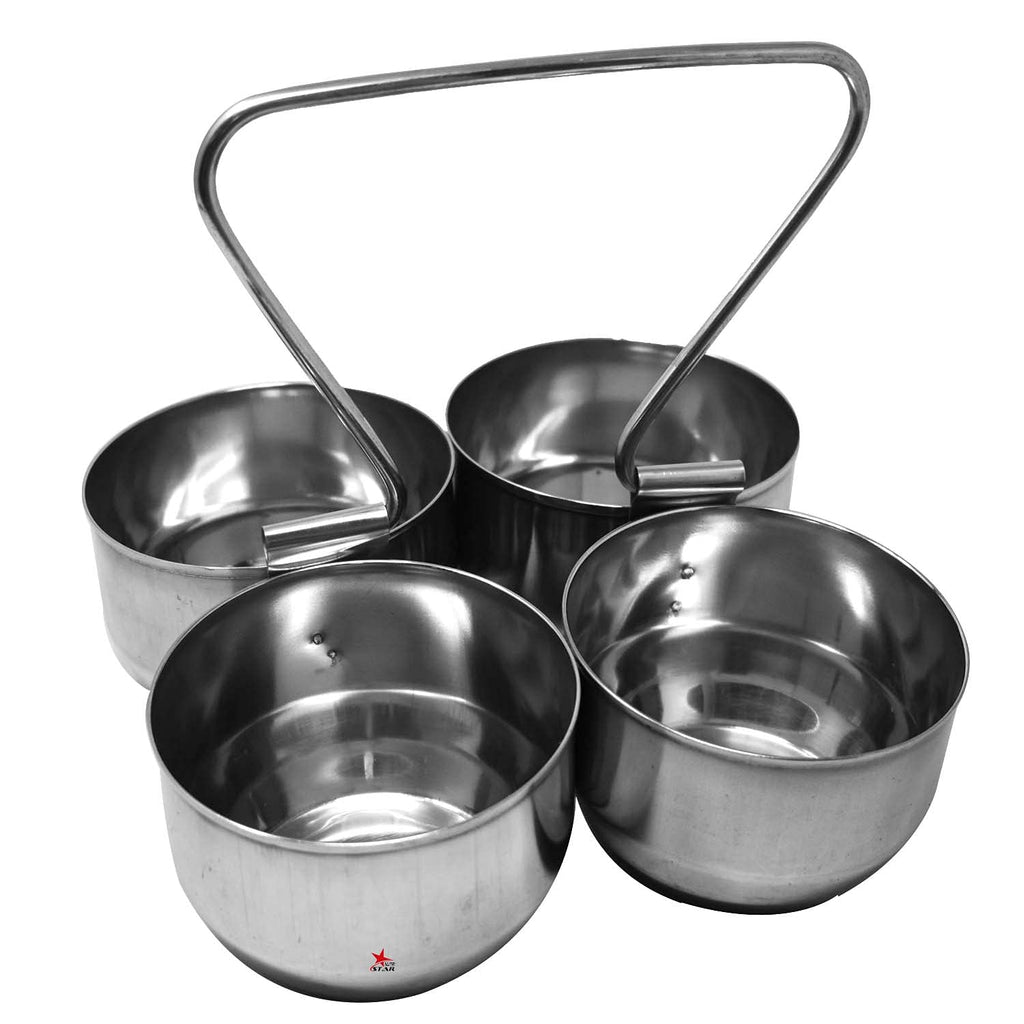 Stainless Steel 4 Piece Serving Bowls Set with Solid Handle, Serveware –  Nutristar